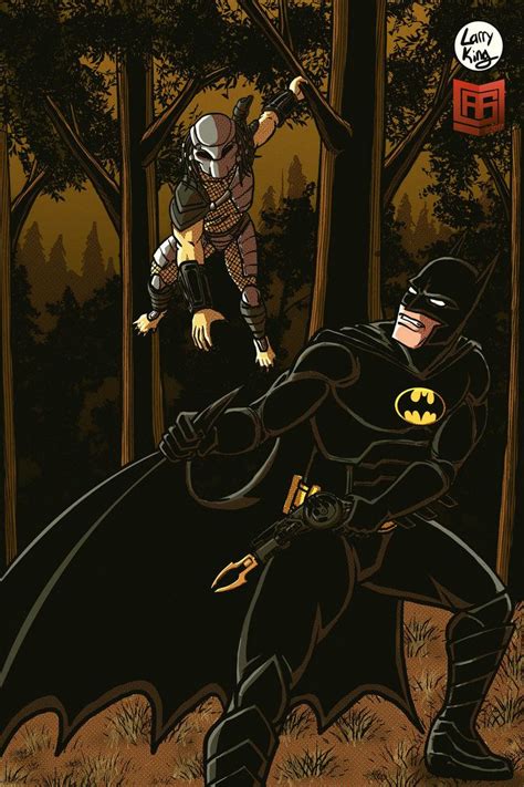 Batman Vs Predator By Whitetigergrafiks Batman Vs Predator Batman
