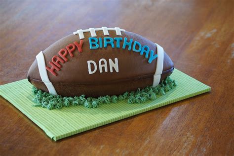 Football Shaped Birthday Cake Cake How To Make Cake Custom Cakes