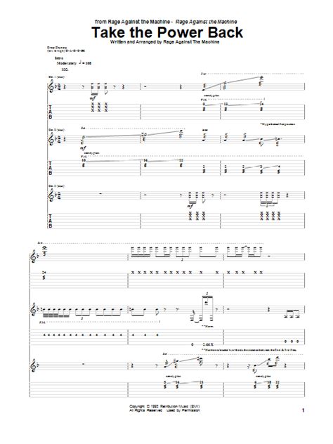 Take The Power Back Sheet Music Direct