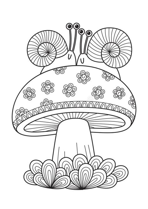 Printable Mushroom Coloring Pages For Adults - Mushrooms Coloring Book