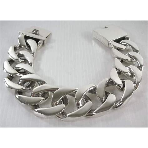 Sterling Silver Cuban Link Bracelet Cuban Chain Heavy 925 Etsy