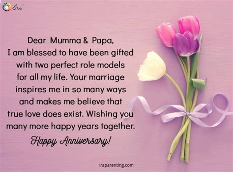 I wish you more love, joy, and happiness in your life. Happy Anniversary Mom Dad: Quotes | Wishes | Cards - Ira ...