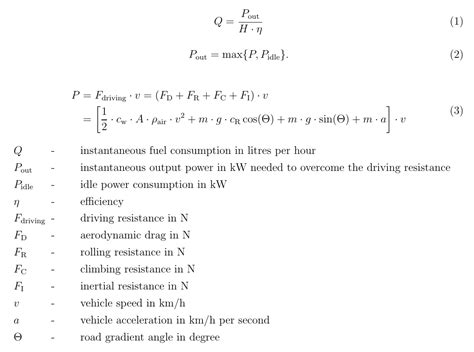 Example of fuel consumption calculation. Estimating fuel consumption of cars (EGU Session ERE1.1 ...