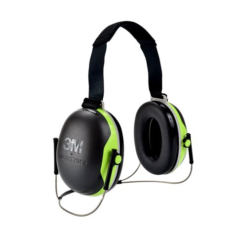 airgas 3mrx4b 3m™ peltor™ x4b black and green behind the head earmuffs