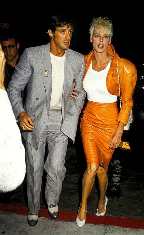 sylvester stallone and brigitte nielsen in hollywood 1987 sylvester stallone art icon