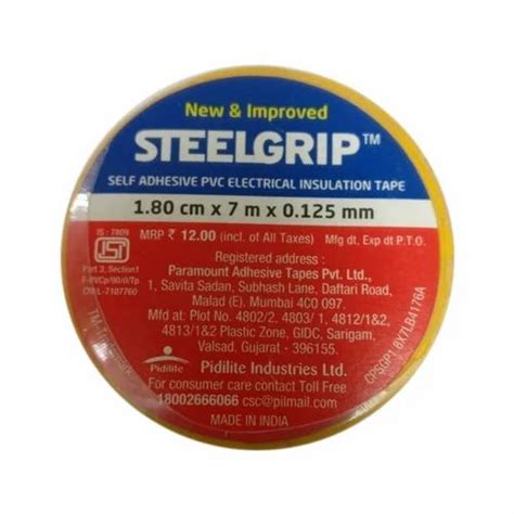 Steelgrip Yellow Self Adhesive Pvc Electrical Insulation Tape At Rs 8