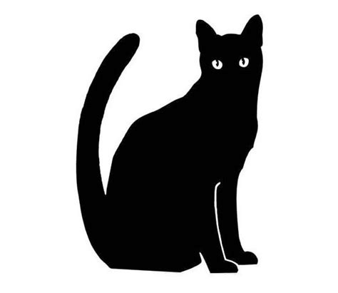 Black Cat Vinyl Decal Black Cat Tattoos Black Cat Silhouette Cat
