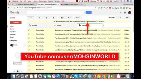 How To Delete Or Remove All Email From Gmail Inbox In Bulk Action Youtube