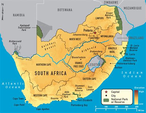 Sudáfrica Hidrografía La Guía De Geografía