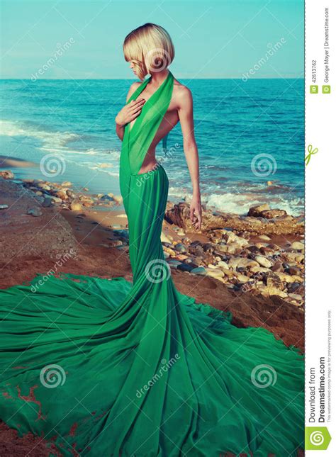 Beautiful Nymph On The Sea Stock Photo Image Of Advertising 42613762