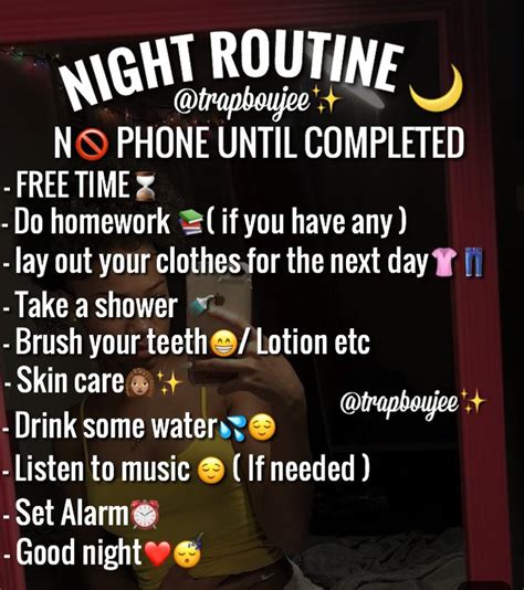 Night Routine 🌙 School Night Routine Night Routine School Routine