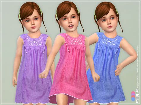 Floral Angel Sleeve Toddler Dress By Lillka At Tsr Sims 4 Updates