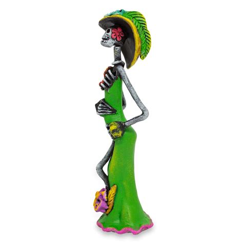 Day Of The Dead Catrina Sculpture Artisan Crafted Dazzling Catrina