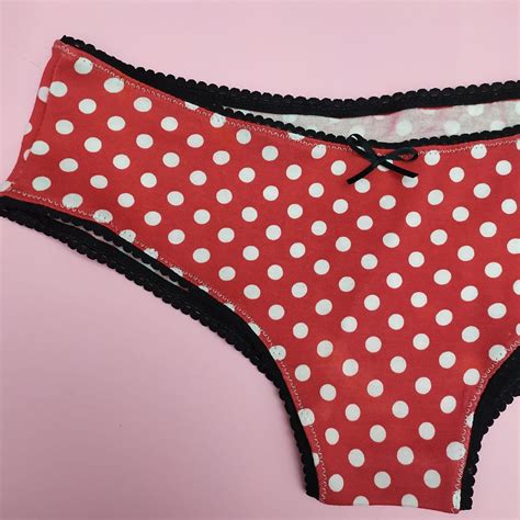 Red Polka Dot Women Panties Cotton Lingerie Etsy