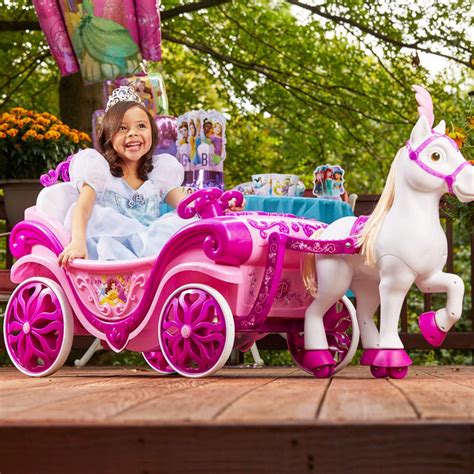 Disney Princess Royal Horse And Carriage Girls 6v Ride On Toy For 99
