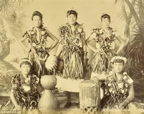 Hula Troupe Circa 1880 Ancient Hawaii Native Hawaiian Hawaii