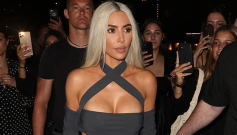 photos kim kardashian slays in spaghetti strap sparkling black dress