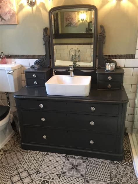 Small bathroom vanity , farmhouse vanity , antique washstand , bathroom vanity with sink , bathroom vanity with single sink , customizable. This vintage dresser has been upcycled into a beautiful ...