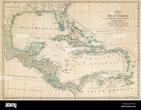 Map Of Caribbean Stock Photo Alamy