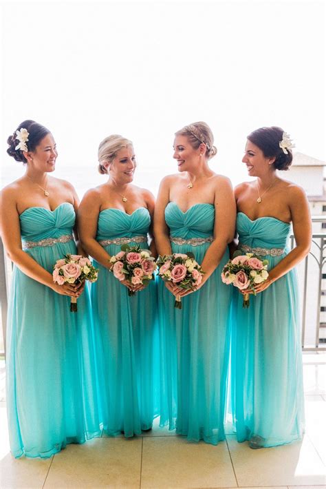 Wedding Bridesmaids Turquoise Tiffany Blue Alexnshawncaple Com