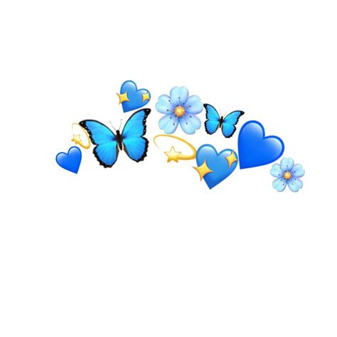 Blue Crown Emojis 💫 Sticker By 🌵dexhørnet🌵 Cute Emoji