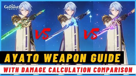 The BEST Weapon For Ayato With Damage Calculation Tier List Genshin Impact YouTube