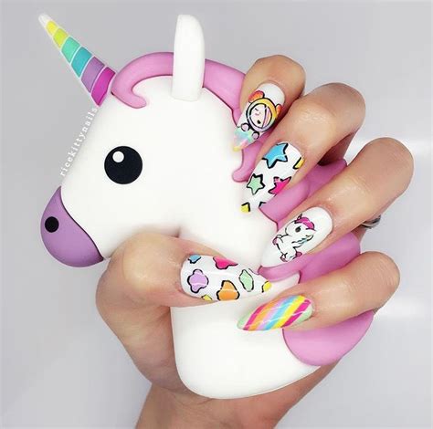 Pretty nails are all those kinds of nails that come first in your mind when hearing about them. Tokidoki nails by @ricekittynails | Cute nails, Unicorn ...