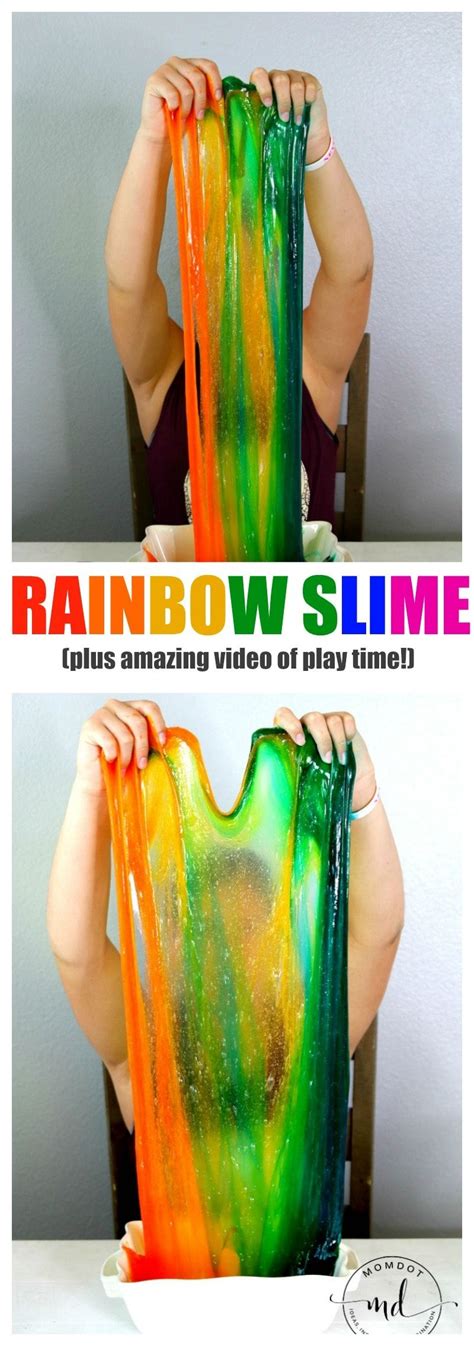 Rainbow Slime With Clear Glue That Will Blow Your Mind Plus Video Of