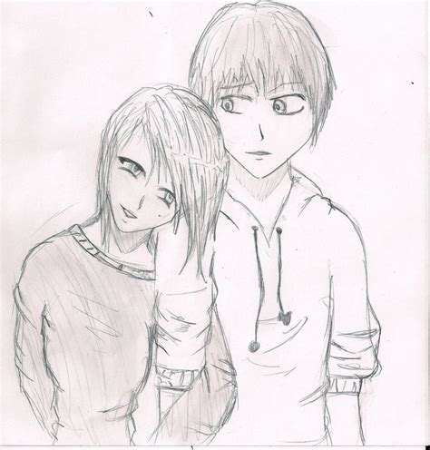 Anime Couple Sketch At Explore Collection Of Anime
