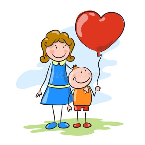 Mother And Son Stock Vector Illustration Of Figure Mather 26739284