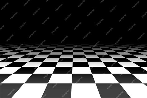 Premium Vector Checkered Background In Perspective