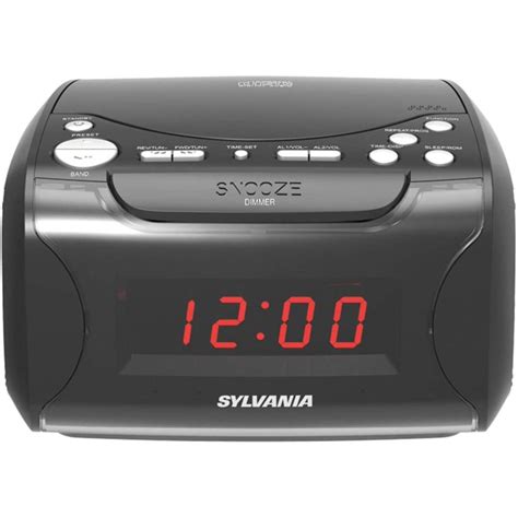 Sylvania Alarm Clock Radio With Cd Player And Usb Charging Power