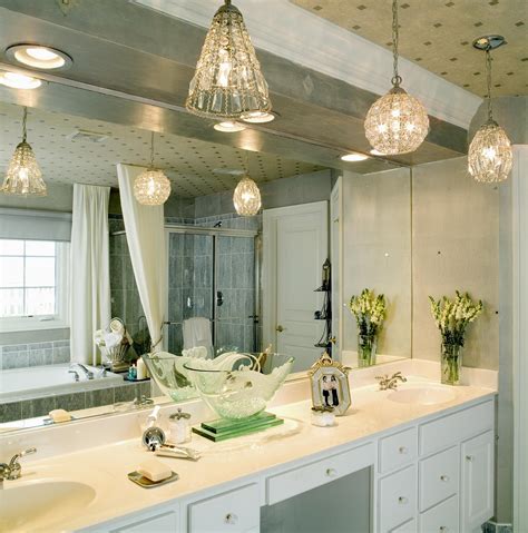 Spangle your ceiling with mini pendant lights for starlit ambiance. The Bathroom Ceiling Lights Ideas #3203 | Bathroom Ideas
