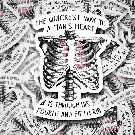 Quickest Way To A Mans Heart Sticker Gothic Skeleton Etsy