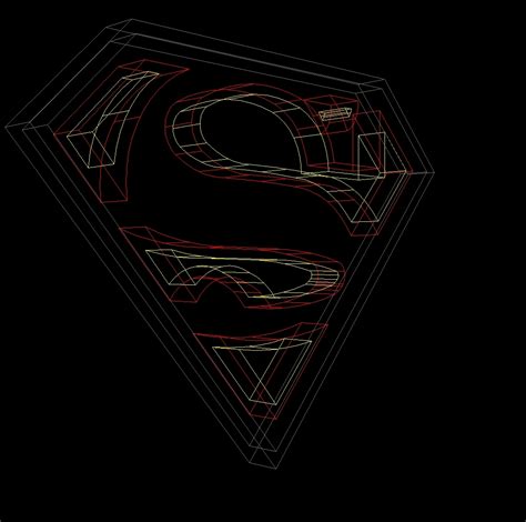Choose any of 4 images and try to draw it. Superman Logo 3D DWG Model for AutoCAD • DesignsCAD