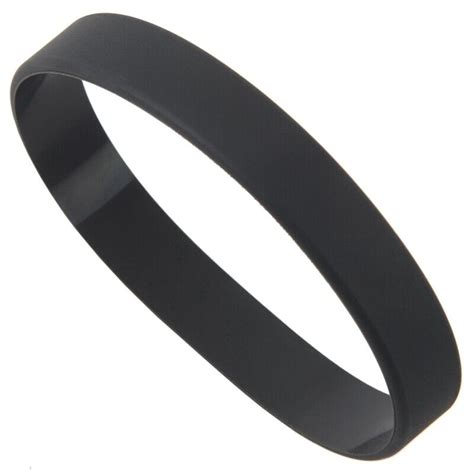 Fashion Silicone Rubber Elasticity Wristband Wrist Band Cuff Bracelet Bangle Bla 4894462933787