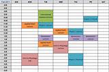 College Class Schedule Images