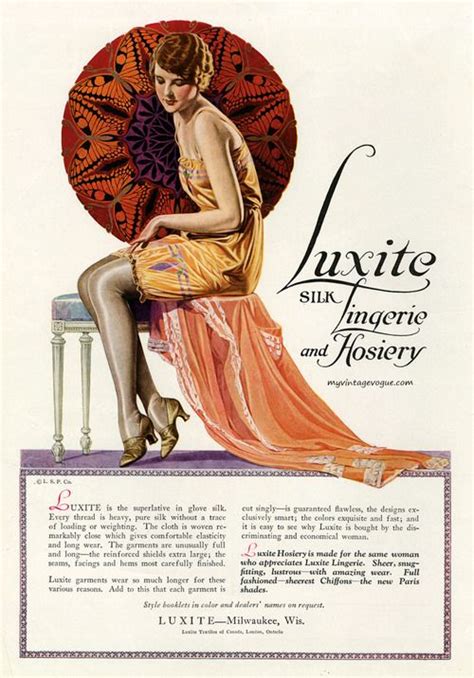 Luxite Lingerie 1925 Vintagelingerie Stockings 20sfashion Vintage