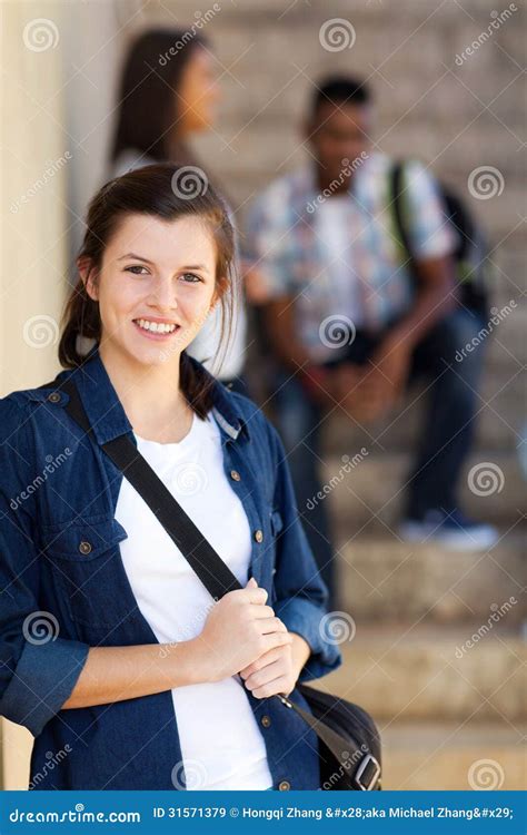 High School Girl Stock Image Image Of Looking Campus 31571379