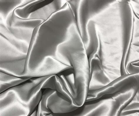 Silver 19mm Silk Charmeuse Silver Silk Silk Charmeuse Silk Satin