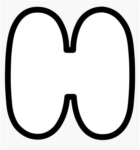The Letter H In Bubble Letters