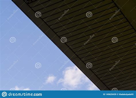 Background Or Texture In The Blue Sky Of A Crossbeam From