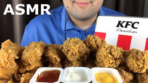 ASMR KFC CHICKEN TENDERS HOT WINGS Super Crispy Eating Sounds