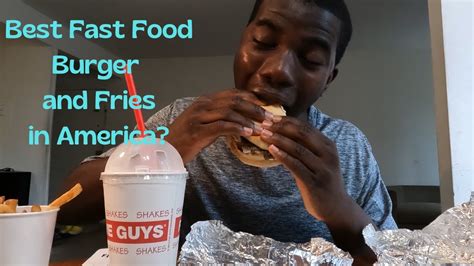 First Time Trying Five Guys Burgers Fries Milkshake Youtube