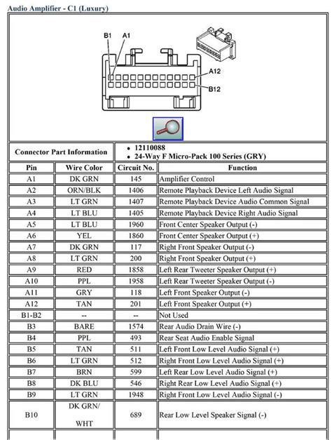 2003 pontiac grand prix stereo wiring information. Pin on GM Bose Harness Pin Out