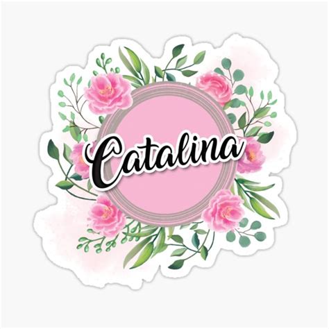 Catalina Name Sticker For Sale By Badinboow Redbubble