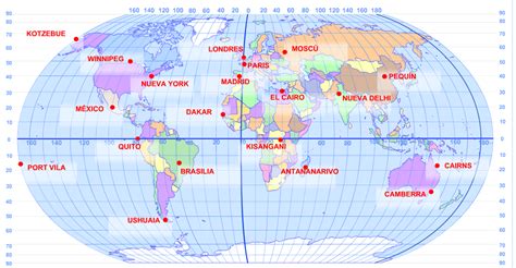 Juegos De Geografía Juego De Coordenadas Geográficas En El Mapa