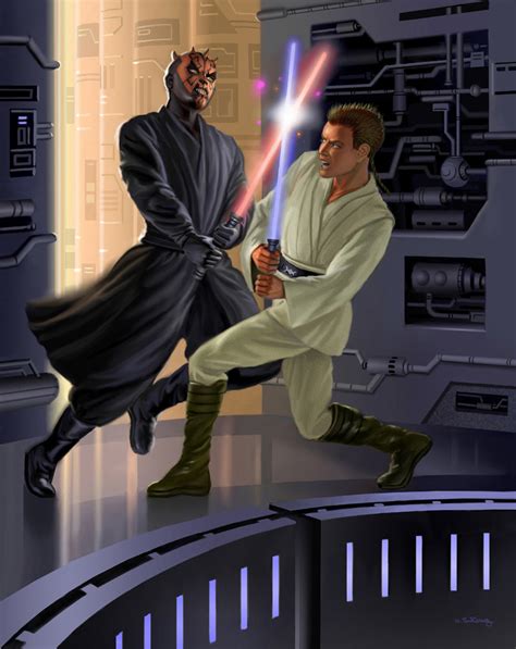 Obi Wan Vs Darth Maul By Alangutierrezart On Deviantart