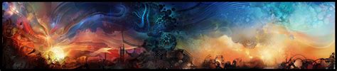 Wallpaper Digital Art Abstract Nebula Shapes Flame Screenshot