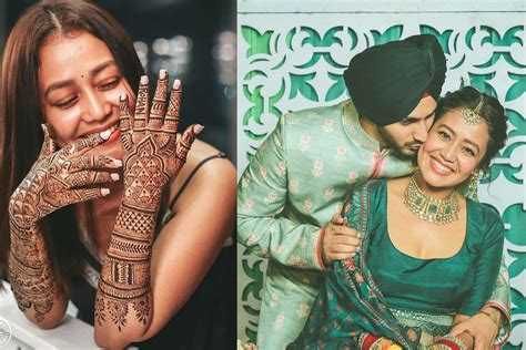 Neha Kakkar Rohanpreet Singh Wedding Functions Pics Bride And Groom Look Dreamy In Green At